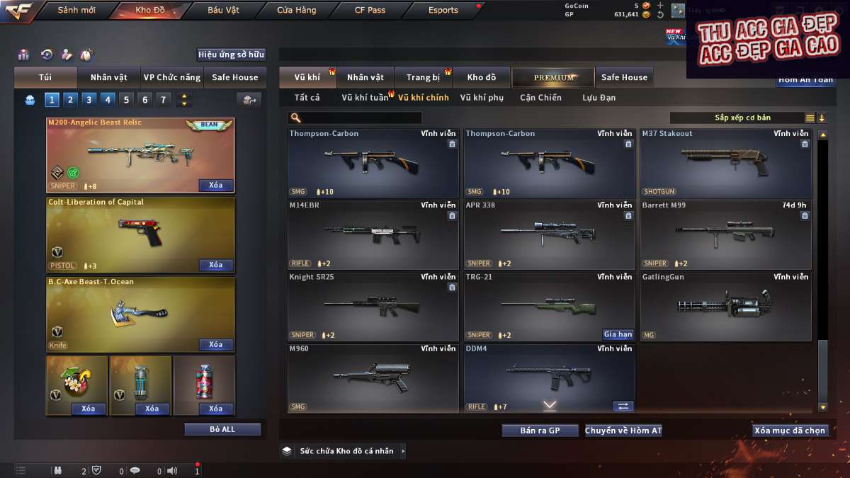 shop acc cf uy tin gia re